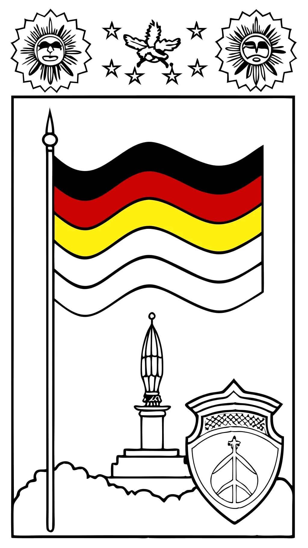 flag of germany coloring page